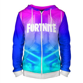 Мужская толстовка 3D на молнии с принтом FORTNITE в Ухте, 100% полиэстер | длина до линии бедра, манжеты и пояс оформлены мягкой тканевой резинкой, двухслойный капюшон со шнурком для регулировки, спереди молния, по бокам два кармана | 2019 | armor | armour | cybersport | esport | fortnite | game | logo | season 9 | броня | игра | киберспорт | сезон 9 | фиолетовый | фортнайт