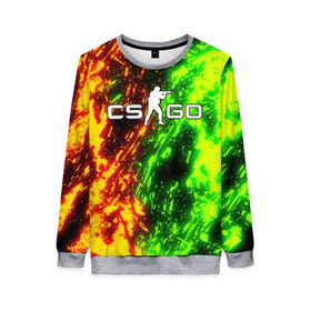 Женский свитшот 3D с принтом CS:GO TOXIC FLAME в Ухте, 100% полиэстер с мягким внутренним слоем | круглый вырез горловины, мягкая резинка на манжетах и поясе, свободная посадка по фигуре | action | astralis | awp | counter strike | cs go | cs go global offensive | cybersport | faze clan | fire | flame | game | gamer | hyper beast | shooter | skin | team liquid | toxic | toxic flame | киберспорт | огонь | оружие | скины | токсик