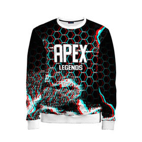 Детский свитшот 3D с принтом APEX LEGENDS в Ухте, 100% полиэстер | свободная посадка, прямой крой, мягкая тканевая резинка на рукавах и понизу свитшота | action | apex legends | combat | explosion | fire | flam | game | gun | heavy weapon | machine gun | man | robot | spark | titanfall | titanfall 2 | war | weapon | шутер