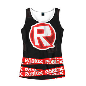 Женская майка 3D с принтом Roblox 2 в Ухте, 100% полиэстер | круглая горловина, прямой силуэт, длина до линии бедра | game | minecraft | roblox | игра | майнкрафт | роблокс