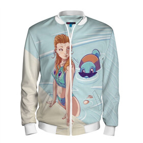 Мужской бомбер 3D Лето: в Ухте, 100% полиэстер | застегивается на молнию, по бокам два кармана без застежек, по низу бомбера и на воротнике - эластичная резинка | detective pikachu | pikachu | pokeball | pokemon | детектив пикачу | пикачу | покебол | покемон