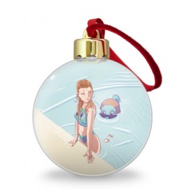 Ёлочный шар с принтом Лето в Ухте, Пластик | Диаметр: 77 мм | detective pikachu | pikachu | pokeball | pokemon | детектив пикачу | пикачу | покебол | покемон