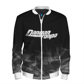 Мужской бомбер 3D с принтом Danganronpa (Абстракция). в Ухте, 100% полиэстер | застегивается на молнию, по бокам два кармана без застежек, по низу бомбера и на воротнике - эластичная резинка | Тематика изображения на принте: anime | bear | black  white | danganronpa | danganronpa monokid | kurokuma | monokuma | monotaro | rabbit | school | shirokuma | textura | аниме | главарь | монокума | текстура | чёрно белый | школа