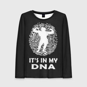 Женский лонгслив 3D с принтом My DNA в Ухте, 100% полиэстер | длинные рукава, круглый вырез горловины, полуприлегающий силуэт | bodybuilding | diet | exercise | fitness | gym | heath | motivation | muscle | phil | training | workout | бодибилдинг | мотивация | спорт | трансформация | фитнес | эстетичный