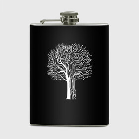 Фляга с принтом DIGITAL TREE / КИБЕР ДЕРЕВО в Ухте, металлический корпус | емкость 0,22 л, размер 125 х 94 мм. Виниловая наклейка запечатывается полностью | Тематика изображения на принте: 2019 | cd project red | cyberpunk 2077 | future | hack | night city | samurai | sci fi | андроиды | безумие | будущее | киберпанк 2077 | логотип | роботы | самураи | фантастика | цифры