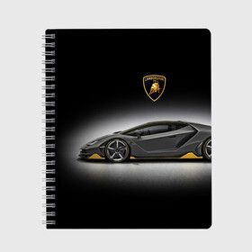 Тетрадь с принтом Lambo в Ухте, 100% бумага | 48 листов, плотность листов — 60 г/м2, плотность картонной обложки — 250 г/м2. Листы скреплены сбоку удобной пружинной спиралью. Уголки страниц и обложки скругленные. Цвет линий — светло-серый
 | car | lamborghini | motorsport | power | prestige | автомобиль | автоспорт | ламборгини | мощь | престиж