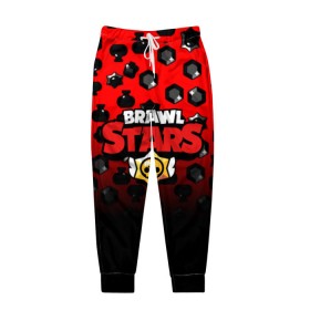 Мужские брюки 3D с принтом BRAWL STARS в Ухте, 100% полиэстер | манжеты по низу, эластичный пояс регулируется шнурком, по бокам два кармана без застежек, внутренняя часть кармана из мелкой сетки | Тематика изображения на принте: 