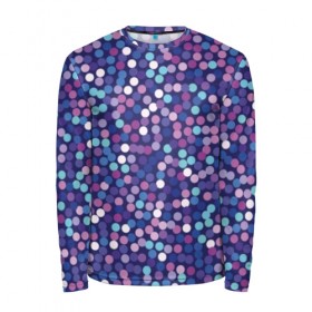 Мужской лонгслив 3D с принтом Пурпурные конфетти в Ухте, 100% полиэстер | длинные рукава, круглый вырез горловины, полуприлегающий силуэт | Тематика изображения на принте: 