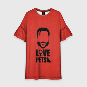 Детское платье 3D Love pets: в Ухте, 100% полиэстер | прямой силуэт, чуть расширенный к низу. Круглая горловина, на рукавах — воланы | 2 | 3 | baba yaga | dog | john wick | keanu | puppy | reeves | баба яга | бабаяга | джон вик | джон уик | джонвик | джонуик | киану ривз | кино | собака | фильм