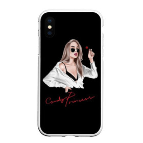 Чехол для iPhone XS Max матовый с принтом Сладкая принцесса в Ухте, Силикон | Область печати: задняя сторона чехла, без боковых панелей | beauty | black | cool | face | girl | hair | lollipop | long | princess | queen | red | sloga | sweet | white | woman | young | белый | блондинка | волосы | девушка | женщина | конфетка | королева | красный | красотка | леденец | лицо | молодая 