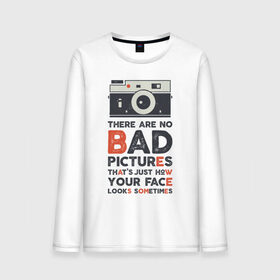 Мужской лонгслив хлопок с принтом Фотограф в Ухте, 100% хлопок |  | надписи | надпись | фото | фотоаппарат | фотограф