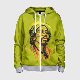 Детская толстовка 3D на молнии с принтом RastaArt 3 в Ухте, 100% полиэстер |  манжеты и пояс оформлены широкой мягкой резинкой, двухслойный капюшон со шнурком для регулировки, спереди карманы и застежка-молния
 | art | bob marley | cannabis | rasta | rastaman | reggae | reggy | weed | боб марли | раста | растаман | регги | рэгги