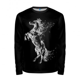 Мужской лонгслив 3D Великолепный скакун: в Ухте, 100% полиэстер | длинные рукава, круглый вырез горловины, полуприлегающий силуэт | великолепный скакун
