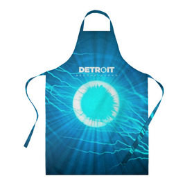 Фартук 3D с принтом Detroit: Вecome Human в Ухте, 100% полиэстер | общий размер — 65 х 85 см, ширина нагрудника — 26 см, горловина — 53 см, длина завязок — 54 см, общий обхват в поясе — 173 см. Принт на завязках и на горловине наносится с двух сторон, на основной части фартука — только с внешней стороны | 3d | cтать человеком | detroit city | detroit: вecome human | игра | интерактивная | квест | кинематограф | приключения | франция