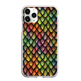 Чехол для iPhone 11 Pro Max матовый с принтом Чешуя дракона в Ухте, Силикон |  | blue | bright | colorful | cool | dragon | green | iridescent | orange | pink | purple | rainbow | red | skin | snake | брызги | волшебный | дракон | зеленый | змея | кожа | красный | красочный | оранжевый | прикольный | радуга | радужный