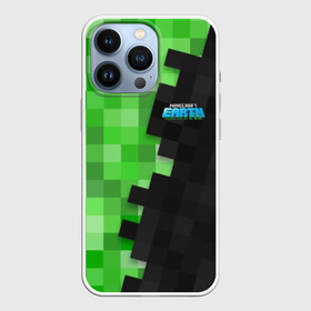 Чехол для iPhone 13 Pro Minecraft EARTH: в Ухте,  |  | craft | creeper | earth | game | green | logo | mine | minecraft | mobile | online | world | зеленый | земля | зомби | игра | крипер | лого | майкрафт | майнкрафт | мир | мобайл | онлайн | планета | синий | текстура