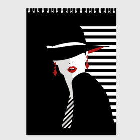 Скетчбук с принтом Fashion в Ухте, 100% бумага
 | 48 листов, плотность листов — 100 г/м2, плотность картонной обложки — 250 г/м2. Листы скреплены сверху удобной пружинной спиралью | abstraction | black | clothes | ear | face | fashion | girl | gray | hat | makeup | motto | red | slogan | stripes | style | tie | white | woman | young | абстракция | белый | галстук | девиз | девушка | женщина | красный | лицо | макияж | мода | молодая 