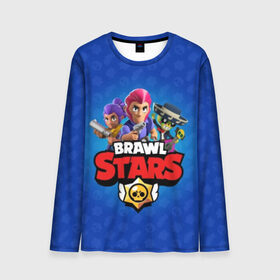 Мужской лонгслив 3D с принтом BRAWL STARS в Ухте, 100% полиэстер | длинные рукава, круглый вырез горловины, полуприлегающий силуэт | brawl | bull | colt | crow | el primo | game | games | leon | moba | online | penny | poco | shelly | spike | star | stars | wanted | брав | бравл | браво | звезда | звезды | игра | игры | лого | моба | онлайн | старс