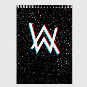 Скетчбук с принтом ALAN WALKER GLITCH в Ухте, 100% бумага
 | 48 листов, плотность листов — 100 г/м2, плотность картонной обложки — 250 г/м2. Листы скреплены сверху удобной пружинной спиралью | alan walker | aw | electro | electro music | glitch | music | space | алан уокер | космос | музыка | музыкант | электро | электронная музыка