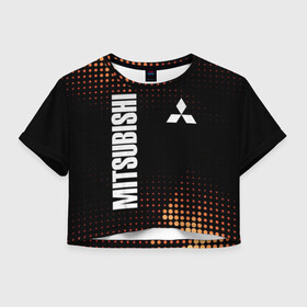 Женская футболка Crop-top 3D Mitsubishi: в Ухте, 100% полиэстер | круглая горловина, длина футболки до линии талии, рукава с отворотами | mitsubishi | авто | автомобиль | лого | логотип | митсубиси | митсубиши | текстура