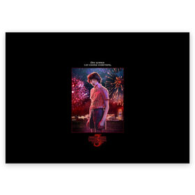 Поздравительная открытка с принтом Mike Stranger Things 3 в Ухте, 100% бумага | плотность бумаги 280 г/м2, матовая, на обратной стороне линовка и место для марки
 | Тематика изображения на принте: 11 | 3 | dustin | eleven | lucas | mike | netflix | stranger | things | дастин | дела | крайне | лукас | майк | нетфликс | новый | оди | одиннадцать | очень | сезон | события | странные