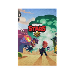 Обложка для паспорта матовая кожа с принтом BRAWL STARS в Ухте, натуральная матовая кожа | размер 19,3 х 13,7 см; прозрачные пластиковые крепления | brawl | bull | colt | crow | el primo | game | games | leon | moba | online | penny | poco | shelly | spike | star | stars | wanted | брав | бравл | браво | звезда | звезды | игра | игры | лого | моба | онлайн | старс