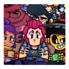 Магнитный плакат 3Х3 с принтом BRAWL STARS в Ухте, Полимерный материал с магнитным слоем | 9 деталей размером 9*9 см | Тематика изображения на принте: brawl | bull | colt | crow | el primo | game | games | leon | moba | online | penny | poco | shelly | spike | star | stars | wanted | брав | бравл | браво | звезда | звезды | игра | игры | лого | моба | онлайн | старс