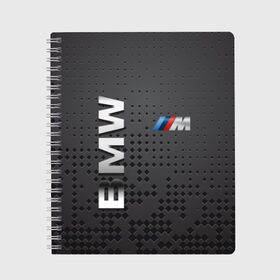 Тетрадь с принтом BMW в Ухте, 100% бумага | 48 листов, плотность листов — 60 г/м2, плотность картонной обложки — 250 г/м2. Листы скреплены сбоку удобной пружинной спиралью. Уголки страниц и обложки скругленные. Цвет линий — светло-серый
 | bmw | авто | автомобиль | бмв | лого | логотип | машина | надпись | текстура