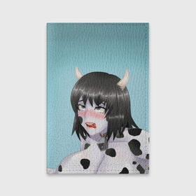 Обложка для паспорта матовая кожа Коровка: в Ухте, натуральная матовая кожа | размер 19,3 х 13,7 см; прозрачные пластиковые крепления | ahegao | anime | kawaii | manga | аниме | ахегао | кавай | манга