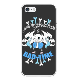 Чехол для iPhone 5/5S матовый BAD TIME: в Ухте, Силикон | Область печати: задняя сторона чехла, без боковых панелей | animation | chara | comic | dub | flowey | frisk | megalovania | papyrus | sans | undertale comic dub | андертейл | папирус | подземная | санс | сказка