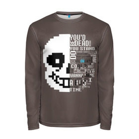 Мужской лонгслив 3D с принтом Undertale в Ухте, 100% полиэстер | длинные рукава, круглый вырез горловины, полуприлегающий силуэт | Тематика изображения на принте: alphys | animation | asriel | comic dub | comic dubs | deltarune | gaming | toriel | undertale | андертеил | история | подземная | фриск | чай тв | чара