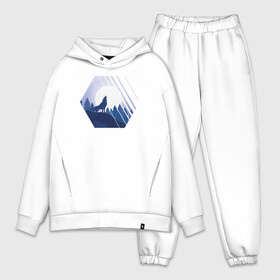 Мужской костюм хлопок OVERSIZE Волк: в Ухте,  |  | абстракция | волк | волки | лес | луна
