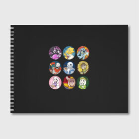 Альбом для рисования с принтом Undertale в Ухте, 100% бумага
 | матовая бумага, плотность 200 мг. | alphys | animation | asriel | comic dub | comic dubs | deltarune | gaming | toriel | undertale | андертеил | история | подземная | фриск | чай тв | чара