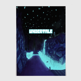 Постер с принтом UNDERTALE FANTASY в Ухте, 100% бумага
 | бумага, плотность 150 мг. Матовая, но за счет высокого коэффициента гладкости имеет небольшой блеск и дает на свету блики, но в отличии от глянцевой бумаги не покрыта лаком | Тематика изображения на принте: game | undertale | азриэль дримурр | альфис | андайн | андертейл | асгор дримурр | добро | дьявол | зло | игра | игры | кости | меттатон | папирус | санс | стрела | ториэль | трезубец | фриск | чара | черный