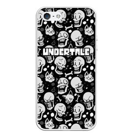 Чехол для iPhone 5/5S матовый UNDERTALE: в Ухте, Силикон | Область печати: задняя сторона чехла, без боковых панелей | game | undertale | азриэль дримурр | альфис | андайн | андертейл | асгор дримурр | добро | дьявол | зло | игра | игры | кости | меттатон | папирус | санс | стрела | ториэль | трезубец | фриск | чара | черный