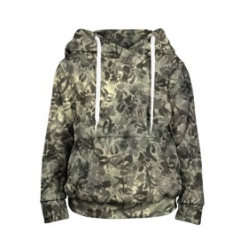 Детская толстовка 3D с принтом Камуфляж со следами зверей в Ухте, 100% полиэстер | двухслойный капюшон со шнурком для регулировки, мягкие манжеты на рукавах и по низу толстовки, спереди карман-кенгуру с мягким внутренним слоем | Тематика изображения на принте: 