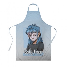 Фартук 3D с принтом Sally Face в Ухте, 100% полиэстер | общий размер — 65 х 85 см, ширина нагрудника — 26 см, горловина — 53 см, длина завязок — 54 см, общий обхват в поясе — 173 см. Принт на завязках и на горловине наносится с двух сторон, на основной части фартука — только с внешней стороны | 