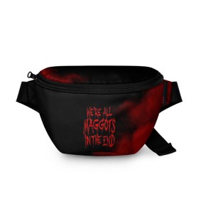 Поясная сумка 3D с принтом Maggots - Slipknot в Ухте, 100% полиэстер | плотная ткань, ремень с регулируемой длиной, внутри несколько карманов для мелочей, основное отделение и карман с обратной стороны сумки застегиваются на молнию | slipknot | джей вайнберг | кори тейлор | крис фен | крэйг джонс | метал | мик томсон | музыка | петля | рок | сид уилсон | скользящий узел | слайпкнот | слипкнот | слипнот | удавка