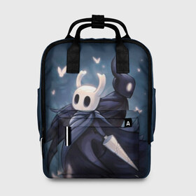 Женский рюкзак 3D с принтом Hollow Knight в Ухте, 100% полиэстер | лямки с регулируемой длиной, сверху ручки, чтобы рюкзак нести как сумку. Основное отделение закрывается на молнию, как и внешний карман. Внутри два дополнительных кармана, один из которых закрывается на молнию. По бокам два дополнительных кармашка, куда поместится маленькая бутылочка
 | Тематика изображения на принте: hollow knight | детская | для детей | игра | компьютерная игра | королевство | рыцарь | темный рыцарь | холлов кнайт | экшен