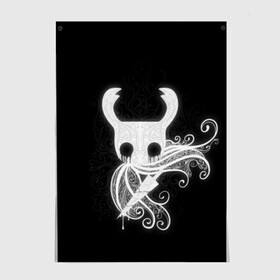 Постер с принтом Hollow Knight в Ухте, 100% бумага
 | бумага, плотность 150 мг. Матовая, но за счет высокого коэффициента гладкости имеет небольшой блеск и дает на свету блики, но в отличии от глянцевой бумаги не покрыта лаком | hollow knight | детская | для детей | игра | компьютерная игра | королевство | рыцарь | темный рыцарь | холлов кнайт | экшен