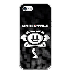 Чехол для iPhone 5/5S матовый Undertale: в Ухте, Силикон | Область печати: задняя сторона чехла, без боковых панелей | 3d | pixel | undertale | абстракция | андертейл | геометрия | игра | надпись | пиксель | пикселя | подземная история | текстура | цветок