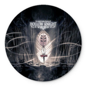 Коврик для мышки круглый с принтом Hollow Knight. в Ухте, резина и полиэстер | круглая форма, изображение наносится на всю лицевую часть | 3d | hollow knight | hornet | игра | полый рыцарь | текстура | холлоу найт