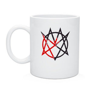 Кружка с принтом Mindless Self Indulgence logo в Ухте, керамика | объем — 330 мл, диаметр — 80 мм. Принт наносится на бока кружки, можно сделать два разных изображения | coffe black | comedy rock | electronic rock | electropunk | hardcore | hip hop | if | industrial rock | jimmothy | jimmy urine | mindless self indulgence | msi | new wave