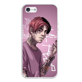 Чехол для iPhone 5/5S матовый Lil Peep: в Ухте, Силикон | Область печати: задняя сторона чехла, без боковых панелей | crybaby | gustav elijah ahr | hellboy | lil peep | lilpeep | peep | rap | густав элайджа ар | лил пип | рэп | хип хоп | эмо рэп