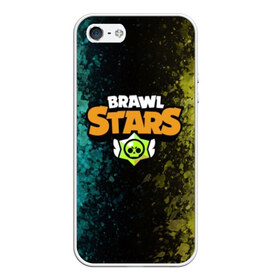 Чехол для iPhone 5/5S матовый Brawl Stars: в Ухте, Силикон | Область печати: задняя сторона чехла, без боковых панелей | 3d | brawl stars | moba | бравл старс | жанр | игра | краска | лого | логотип | надпись | пятна | разводы | текстура
