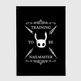 Постер с принтом Hollow Knight в Ухте, 100% бумага
 | бумага, плотность 150 мг. Матовая, но за счет высокого коэффициента гладкости имеет небольшой блеск и дает на свету блики, но в отличии от глянцевой бумаги не покрыта лаком | hallownest | hollow knight | the knight | игры | компьютерная игра | рыцарь