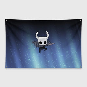 Флаг-баннер с принтом Рыцарь - HOLLOW KNIGHT в Ухте, 100% полиэстер | размер 67 х 109 см, плотность ткани — 95 г/м2; по краям флага есть четыре люверса для крепления | game | games | ghosts | godmaster | hollow | hornet | knight | metroidvania | silksong | zote | гримм | зот | игра | игры | квиррел | найт | песня | полый | призраки | пустой | рыцарь | силксонг | холлоу | хорнет | шелк