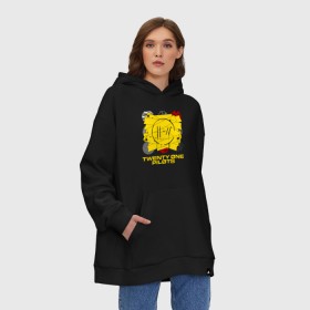 Худи SuperOversize хлопок с принтом TWENTY ONE PILOTS (TOP) в Ухте, 70% хлопок, 30% полиэстер, мягкий начес внутри | карман-кенгуру, эластичная резинка на манжетах и по нижней кромке, двухслойный капюшон
 | 21 pilots | 21p | bandito | blurryface | chlorine | joshua | music | ned | rock | top | trench | twenty one pilots | tyler | бандито | группа | музыка | нэд | рок | тренч