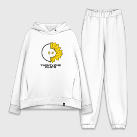 Женский костюм хлопок Oversize с принтом TWENTY ONE PILOTS (TOP) в Ухте,  |  | 21 pilots | 21p | bandito | blurryface | chlorine | joshua | music | ned | rock | top | trench | twenty one pilots | tyler | бандито | группа | музыка | нэд | рок | тренч