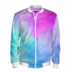 Мужской бомбер 3D с принтом Лето в Ухте, 100% полиэстер | застегивается на молнию, по бокам два кармана без застежек, по низу бомбера и на воротнике - эластичная резинка | tie dye | tie dye футболка | летняя футболка | розовый | синий | тай дай | тай дай футболка | фиолетовый | яркая футболка